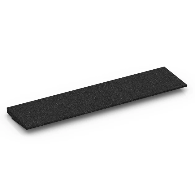 Aufsicht auf die Unterseite, also die Bodenseite von WARCO-Formteil 6596 - Rampa para umbrales im Format 100 × 25 cm | 1 < 4 cm.