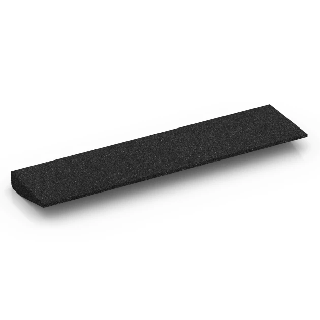 Aufsicht auf die Unterseite, also die Bodenseite von WARCO-Formteil 6599 - Rampa para umbrales im Format 100 × 25 cm | 1 < 6 cm.
