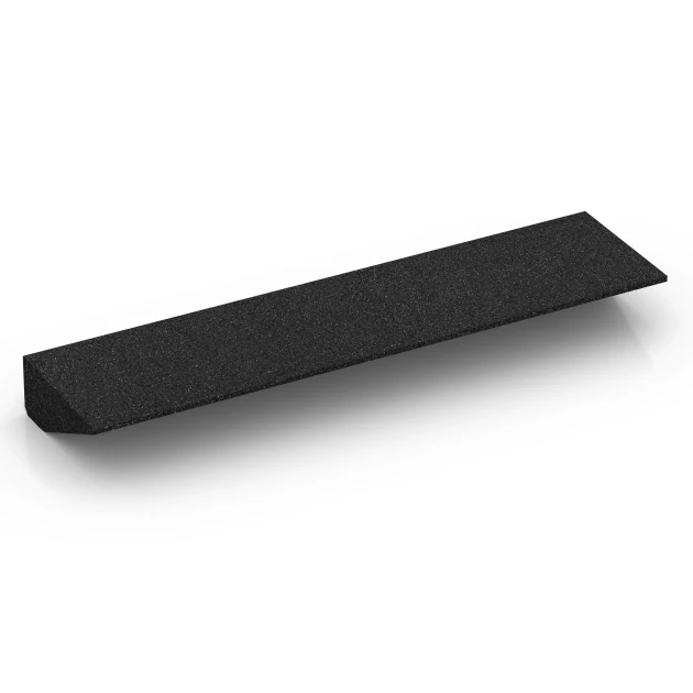 Aufsicht auf die Unterseite, also die Bodenseite von WARCO-Formteil 6603 - Rampa para umbrales im Format 100 × 25 cm | 1 < 10 cm.