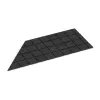 Aufsicht auf die Unterseite, also die Bodenseite von WARCO-Formteil 2036 - Corner half wedge right im Format 750 x 300 x 40/8 mm.