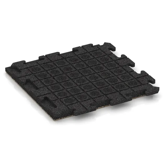 Aufsicht auf die Unterseite, also die Bodenseite von WARCO-Formteil 1347 - Baldosa borde piscina Clásica im Format 500 x 500 x 40 mm.