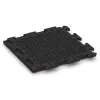 Aufsicht auf die Unterseite, also die Bodenseite von WARCO-Formteil 1366 - Pavimento Fitness Baldosas de Goma Classic im Format 500 x 500 x 40 mm.