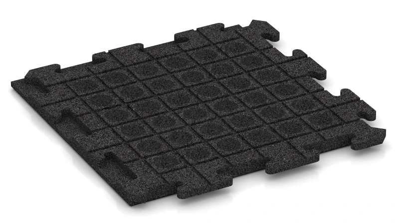 Canales de drenaje y cúpulas en disposición cuadrada