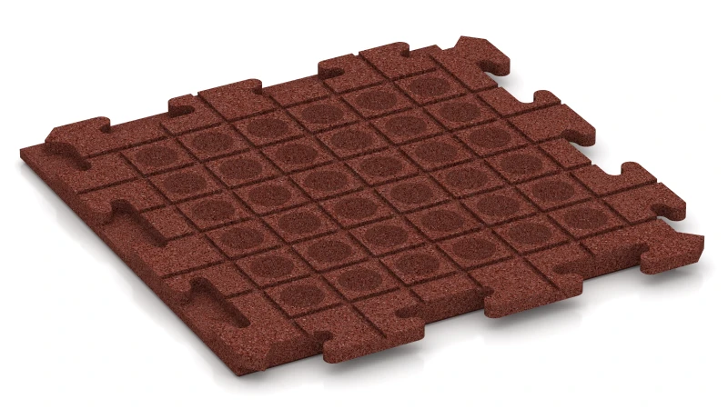 Canales de drenaje y cúpulas en disposición cuadrada