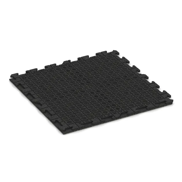 Aufsicht auf die Unterseite, also die Bodenseite von WARCO-Formteil 1572 - Playground flooring im Format 1000 x 1000 x 30 mm.