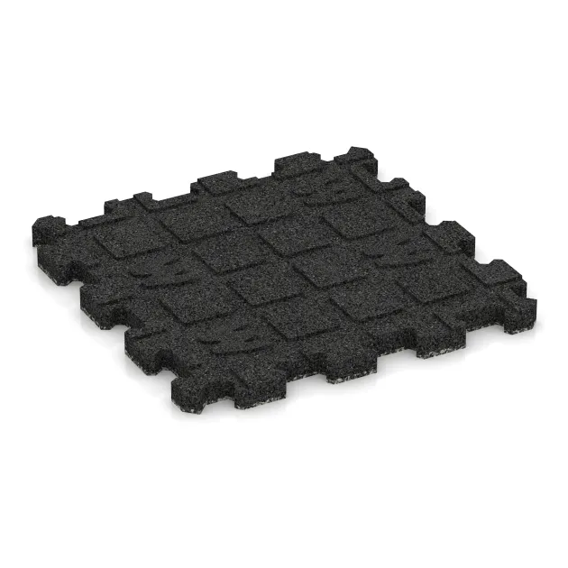 Aufsicht auf die Unterseite, also die Bodenseite von WARCO-Formteil 3849 - Baldosa borde piscina sin juntas im Format 306 x 306 x 20 mm.
