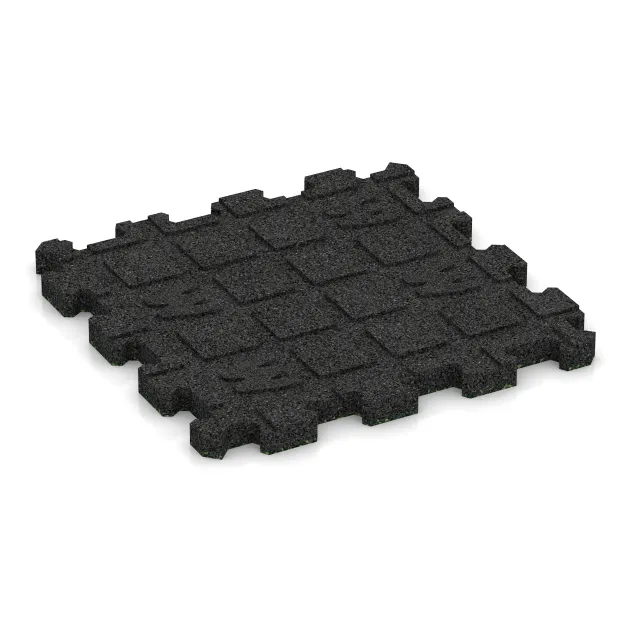Aufsicht auf die Unterseite, also die Bodenseite von WARCO-Formteil 3851 - Baldosa borde piscina sin juntas im Format 306 x 306 x 20 mm.