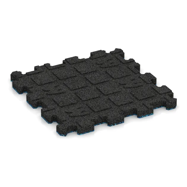 Aufsicht auf die Unterseite, also die Bodenseite von WARCO-Formteil 3858 - Baldosa borde piscina sin juntas im Format 306 x 306 x 20 mm.