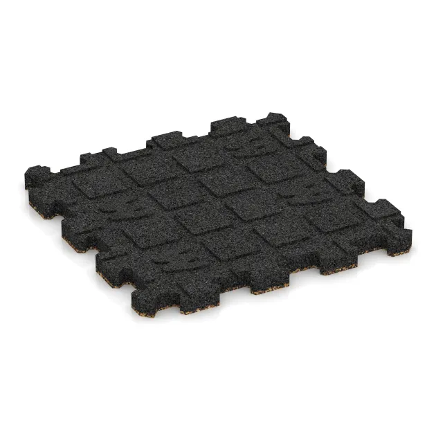 Aufsicht auf die Unterseite, also die Bodenseite von WARCO-Formteil 3861 - Baldosa borde piscina sin juntas im Format 306 x 306 x 20 mm.