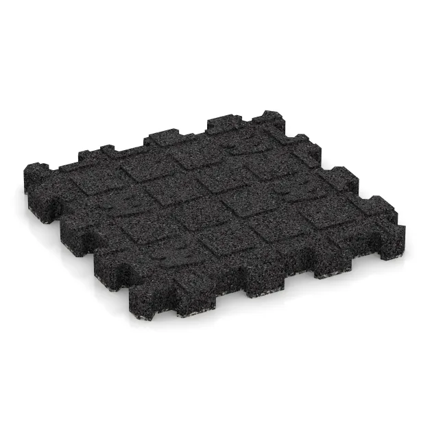 Aufsicht auf die Unterseite, also die Bodenseite von WARCO-Formteil 6105 - Baldosa borde piscina sin juntas im Format 306 x 306 x 30 mm.
