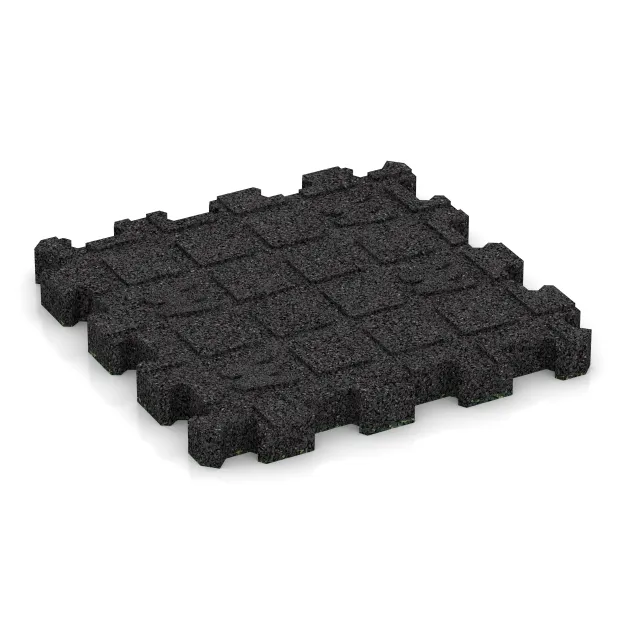 Aufsicht auf die Unterseite, also die Bodenseite von WARCO-Formteil 5228 - Baldosa borde piscina sin juntas im Format 306 x 306 x 30 mm.