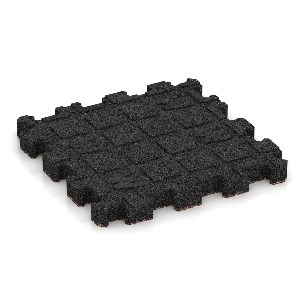 Aufsicht auf die Unterseite, also die Bodenseite von WARCO-Formteil 5229 - Baldosa borde piscina sin juntas im Format 306 x 306 x 30 mm.