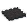 Aufsicht auf die Unterseite, also die Bodenseite von WARCO-Formteil 5419 - Baldosa borde piscina sin juntas im Format 306 x 306 x 30 mm.