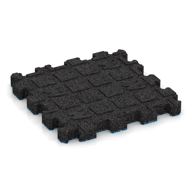 Aufsicht auf die Unterseite, also die Bodenseite von WARCO-Formteil 5419 - Baldosa borde piscina sin juntas im Format 306 x 306 x 30 mm.