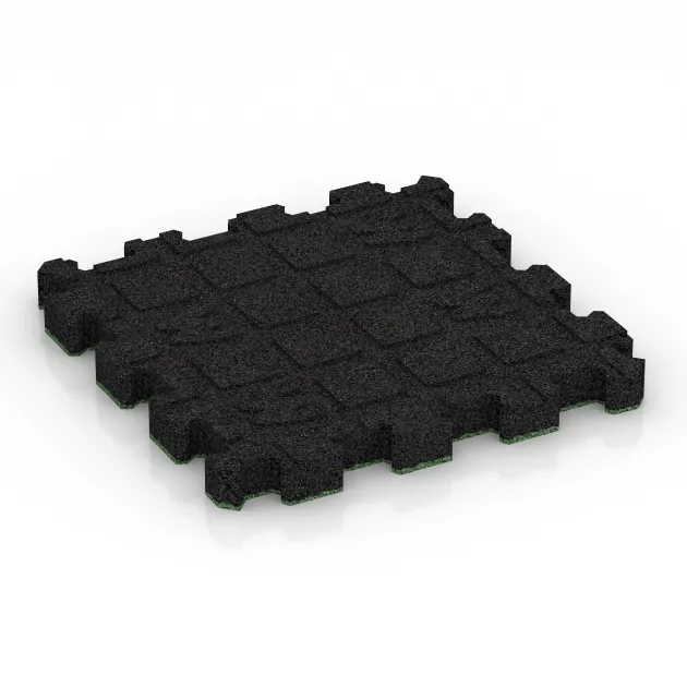 Aufsicht auf die Unterseite, also die Bodenseite von WARCO-Formteil 5239 - Baldosa borde piscina sin juntas im Format 306 x 306 x 30 mm.