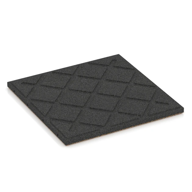 Aufsicht auf die Unterseite, also die Bodenseite von WARCO-Formteil 6127 - Loseta amortiguadora 95 cm im Format 50 x 50 x 3 cm | 0,25 m².