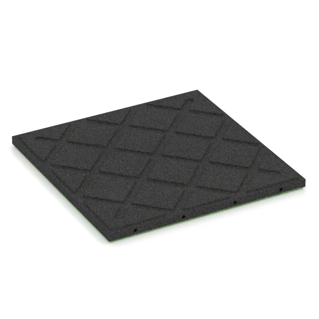 Aufsicht auf die Unterseite, also die Bodenseite von WARCO-Formteil 6129 - Loseta amortiguadora 95 cm im Format 50 x 50 x 3 cm | 0,25 m².