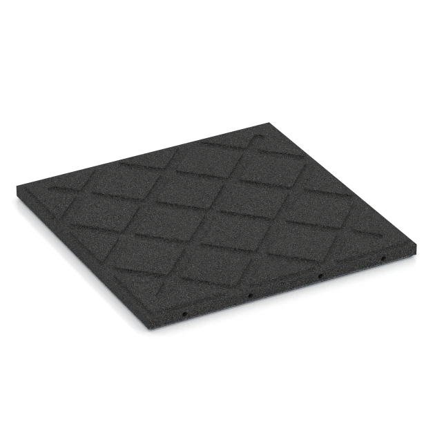 Aufsicht auf die Unterseite, also die Bodenseite von WARCO-Formteil 6130 - Loseta amortiguadora 95 cm im Format 50 x 50 x 3 cm | 0,25 m².