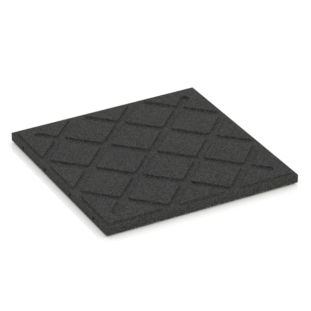 Aufsicht auf die Unterseite, also die Bodenseite von WARCO-Formteil 6413 - Loseta amortiguadora – 90 cm im Format 50 x 50 x 3 cm | 0,25 m².