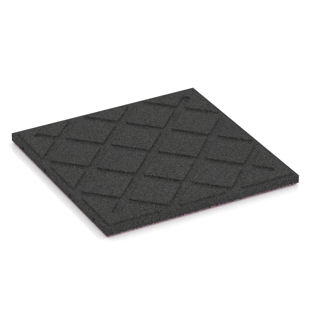 Aufsicht auf die Unterseite, also die Bodenseite von WARCO-Formteil 6418 - Loseta amortiguadora – 90 cm im Format 50 x 50 x 3 cm | 0,25 m².
