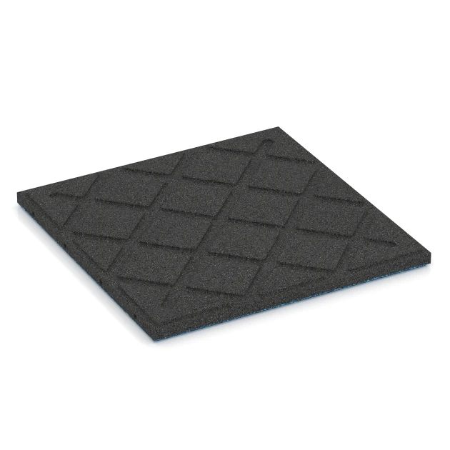 Aufsicht auf die Unterseite, also die Bodenseite von WARCO-Formteil 6420 - Loseta amortiguadora – 90 cm im Format 50 x 50 x 3 cm | 0,25 m².