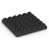 Aufsicht auf die Unterseite, also die Bodenseite von WARCO-Formteil 6447 - Loseta amortiguadora – 210 cm im Format 50 x 50 x 7 cm.
