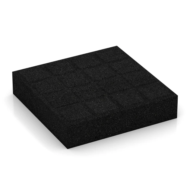 Aufsicht auf die Unterseite, also die Bodenseite von WARCO-Formteil 6277 - Baldosa amortiguadora – 300 cm im Format 50 x 50 x 11 cm.