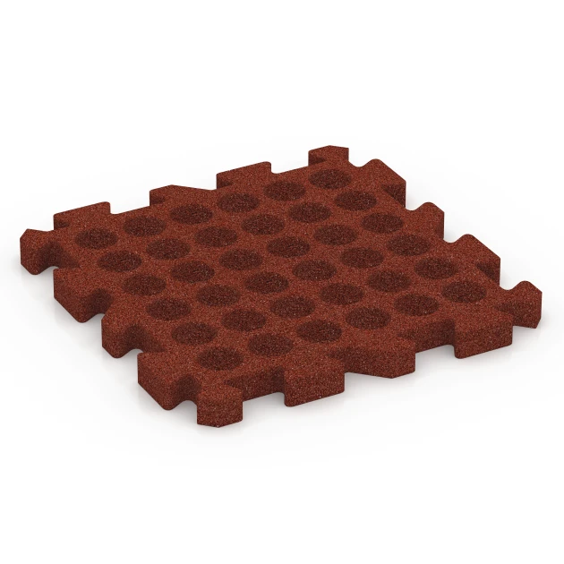 Aufsicht auf die Unterseite, also die Bodenseite von WARCO-Formteil 6994 - Losetas de caucho para gimnasio im Format 50 x 50 x 4 cm | 0,25 m².