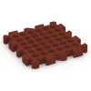 Aufsicht auf die Unterseite, also die Bodenseite von WARCO-Formteil 6406 - Loseta de caucho – 220 cm im Format 50 x 50 x 6 cm | 0,25 m².