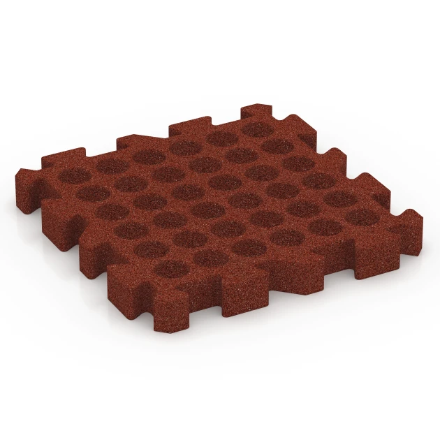 Aufsicht auf die Unterseite, also die Bodenseite von WARCO-Formteil 6406 - Loseta de caucho – 220 cm im Format 50 x 50 x 6 cm | 0,25 m².