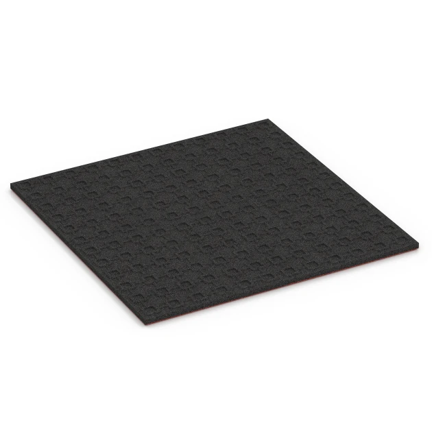 Aufsicht auf die Unterseite, also die Bodenseite von WARCO-Formteil 6380 - Loseta de caucho para cuadras im Format 100 x 100 x 3 cm | 1,00 m².