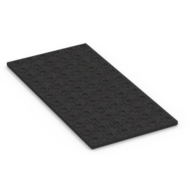 Aufsicht auf die Unterseite, also die Bodenseite von WARCO-Formteil 6381 - Loseta de caucho para cuadras im Format 100 x 50 x 3 cm | 0,50 m².