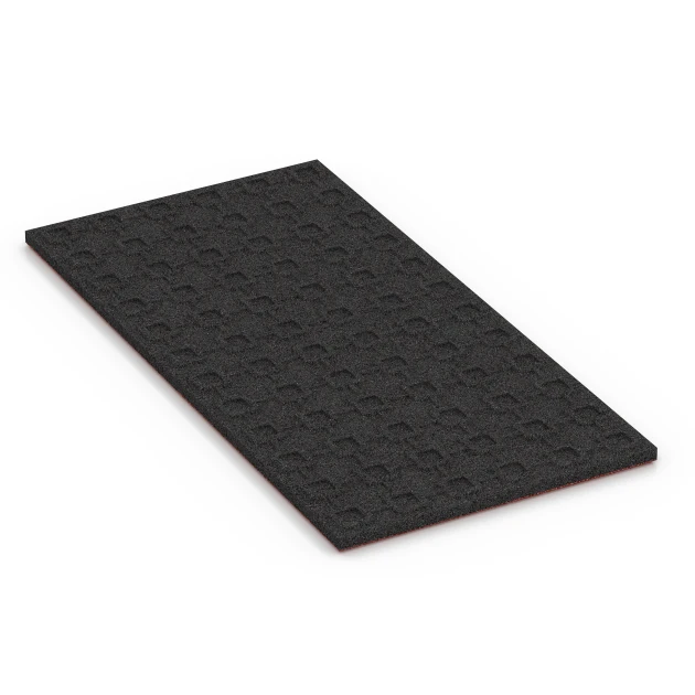 Aufsicht auf die Unterseite, also die Bodenseite von WARCO-Formteil 6382 - Loseta de caucho para cuadras im Format 100 x 50 x 3 cm | 0,50 m².