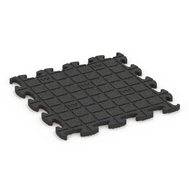 Aufsicht auf die Unterseite, also die Bodenseite von WARCO-Formteil 6865 - Suelo Fitness Max im Format 46 x 46 x 1,8 cm.