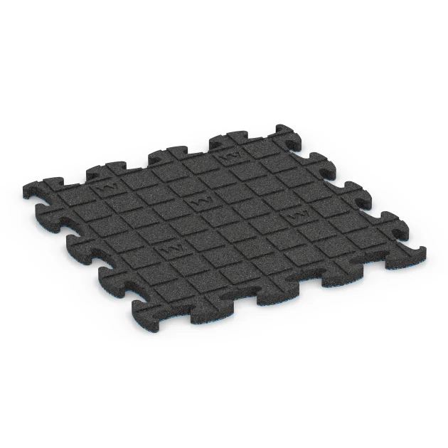 Aufsicht auf die Unterseite, also die Bodenseite von WARCO-Formteil 6866 - Suelo Fitness Max im Format 46 x 46 x 1,8 cm.