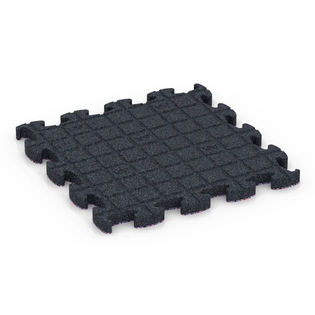 Aufsicht auf die Unterseite, also die Bodenseite von WARCO-Formteil 6936 - Loseta amortiguadora puzzle im Format 44,6 x 44,6 × 2,8 cm.
