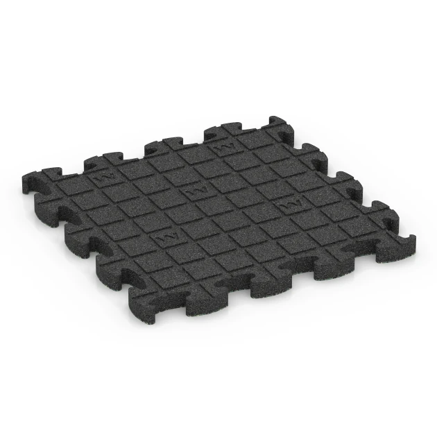Aufsicht auf die Unterseite, also die Bodenseite von WARCO-Formteil 6879 - Suelo Fitness Max im Format 46 x 46 × 2,8 cm.