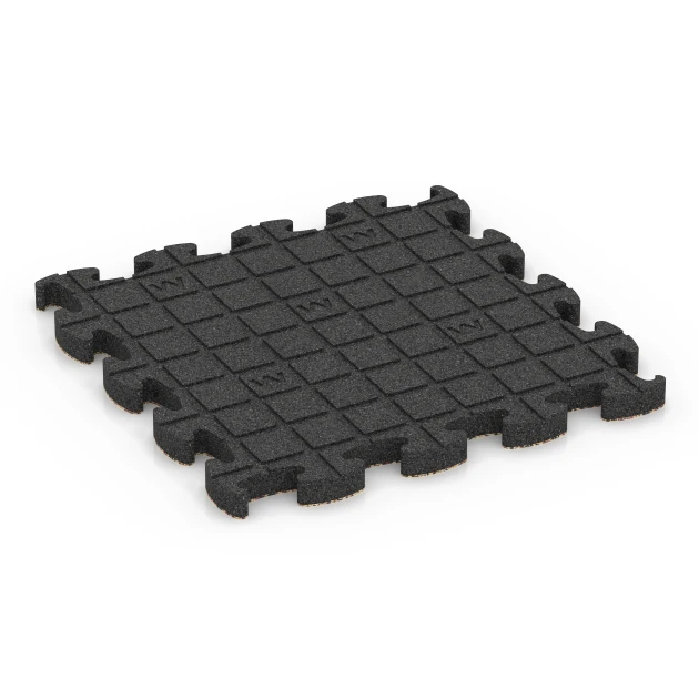 Aufsicht auf die Unterseite, also die Bodenseite von WARCO-Formteil 6880 - Suelo Fitness Max im Format 46 x 46 × 2,8 cm.