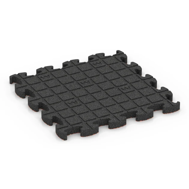 Aufsicht auf die Unterseite, also die Bodenseite von WARCO-Formteil 6881 - Suelo Fitness Max im Format 46 x 46 × 2,8 cm.