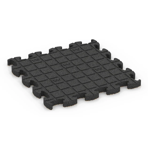Aufsicht auf die Unterseite, also die Bodenseite von WARCO-Formteil 6885 - Suelo Fitness Max im Format 46 x 46 × 2,8 cm.