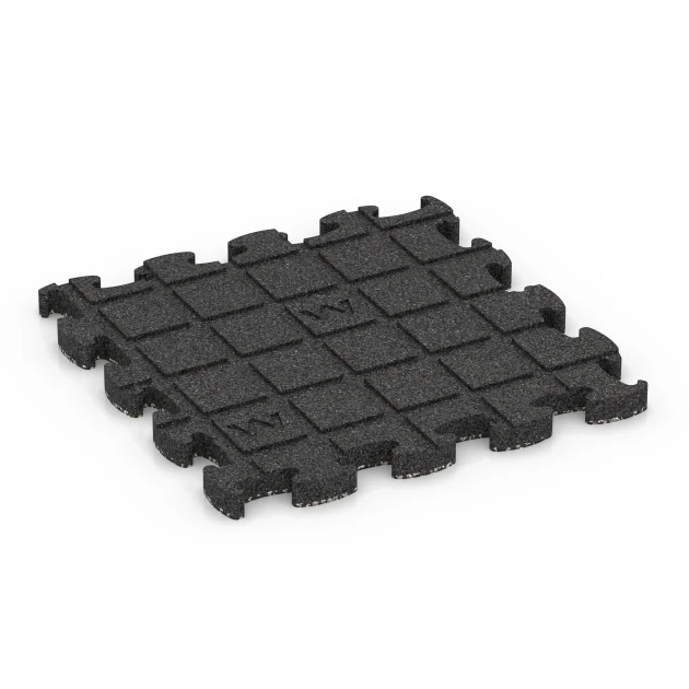Aufsicht auf die Unterseite, also die Bodenseite von WARCO-Formteil 6814 - Loseta efecto piedra encajable im Format 30 x 30 x 1,8 cm.