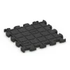 Aufsicht auf die Unterseite, also die Bodenseite von WARCO-Formteil 6816 - Loseta efecto piedra encajable im Format 30 x 30 x 1,8 cm.