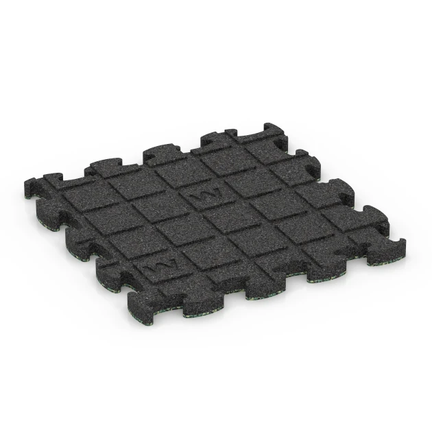 Aufsicht auf die Unterseite, also die Bodenseite von WARCO-Formteil 6816 - Loseta efecto piedra encajable im Format 30 x 30 x 1,8 cm.