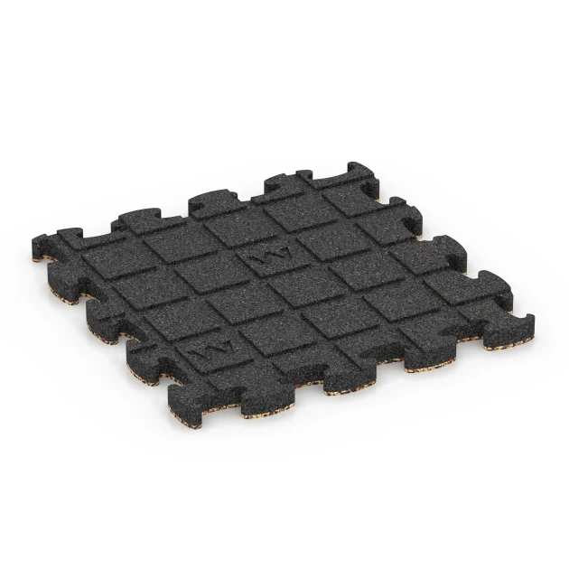 Aufsicht auf die Unterseite, also die Bodenseite von WARCO-Formteil 6817 - Loseta efecto piedra encajable im Format 30 x 30 x 1,8 cm.