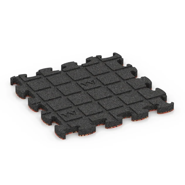 Aufsicht auf die Unterseite, also die Bodenseite von WARCO-Formteil 6818 - Loseta efecto piedra encajable im Format 30 x 30 x 1,8 cm.
