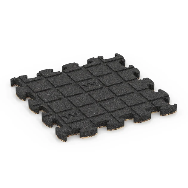 Aufsicht auf die Unterseite, also die Bodenseite von WARCO-Formteil 6822 - Loseta efecto piedra encajable im Format 30 x 30 x 1,8 cm.