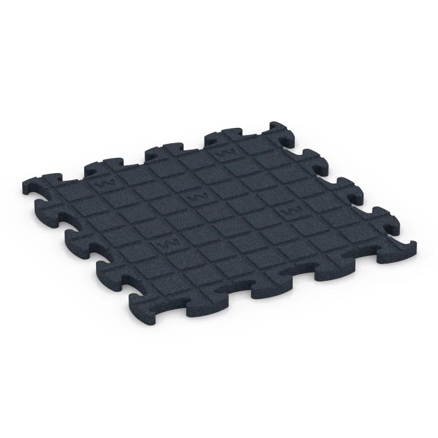 Aufsicht auf die Unterseite, also die Bodenseite von WARCO-Formteil 6966 - Fitness Premium suelo técnico im Format 45,9 x 45,9 x 1,8.