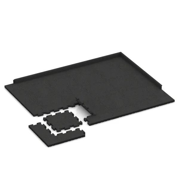 Typische Verlegung oder Einbausituation für den Artikel 3653 von WARCO - Losa de paddock, Farbton Antracita in der Abmessung 500 x 500 x 40 mm.
