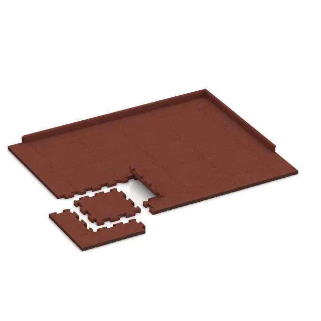 Typische Verlegung oder Einbausituation für den Artikel 3652 von WARCO - Paddock mat, Farbton Rojo ladrillo in der Abmessung 500 x 500 x 40 mm.