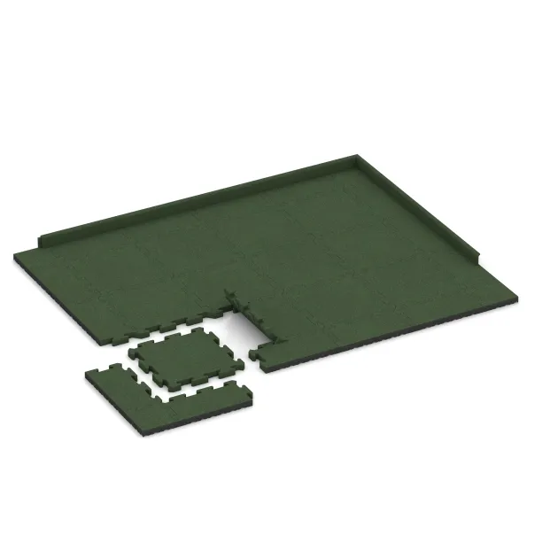 Typische Verlegung oder Einbausituation für den Artikel 4082 von WARCO - Paddock mat, Farbton Verde hierba in der Abmessung 500 x 500 x 40 mm.